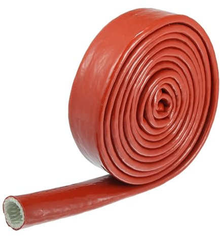 LXRHLIKG Mousse Isolante Thermique en Fibre de Verre, Revêtement en Silicone Tube Mousse pour Conduites d'eau, Câblage Électrique(65mm/2.6in)