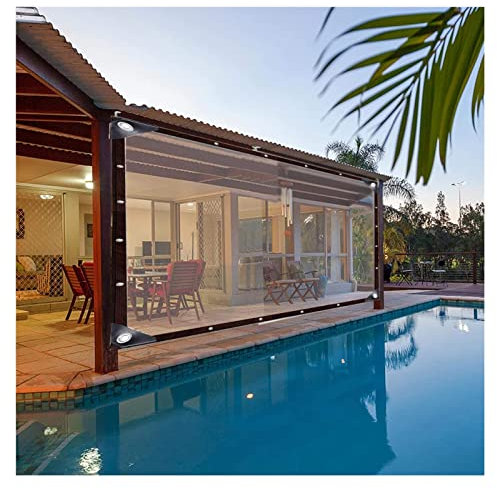 Clear Waterproof Pergola Side Panels Outdoor Curtains for Pergola 1.9x2.5m/6.2x8.2ft 60