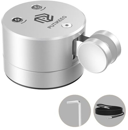 Putikeeg Mini chiave Morse Code - CW doppia pagaia con base magnetica, pagaie di ritorno magnetico, chiave morse Lambic per radioamatoriali (argento)