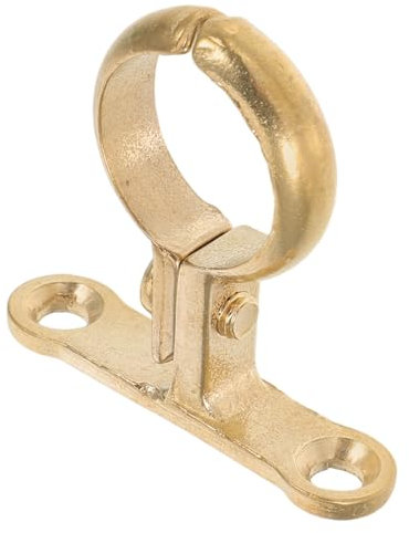 DOITOOL 2 Holes Brass Pipe Clamp Wall Mount Pipe Support Bracket Fixing Cable Clamp Bracket Cord Holder for Installation
