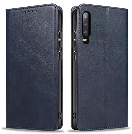 LBH Handyhülle Smartphone-Hülle für Huawei P30 Klapphülle Magnetverschluss Kartenfächer Geldfach Standfunktion Case Etui Rundumschutz Schutzhülle Blau