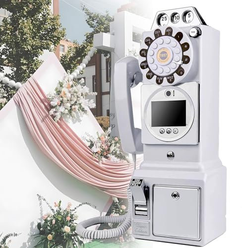 Livre D'or Audio Vidéo 1080p HD,Journal Vidéo de Mariage,Livre D'or Téléphonique,écran 3,5 Pouces,Messages Audio Personnalisés,Enregistrement de Beaux Moments,Bénédictions,Support Mural,White-64G