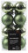Chianese Palline di Natale Infrangibili Verde Rosmarino Ø4cm | Kaemingk | Set da 16 con Finitura Lucida e Opaca | Decorazioni Natalizie Eleganti e Resistenti per Albero