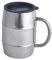 MOUNTTU Chope à bière isotherme en acier inoxydable de 500 ml avec couvercle et poignée, étanche et portable, accessoires de bar pour café boissons froides. Chope à bière en acier inoxydable