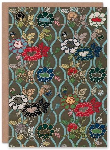 Artery8 G A Audsley Art Card Vintage Japanese Floral Pattern