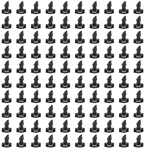 100PCS 360° Misting Nozzles | Garden Irrigation System for Flowers/Vegetables/Lawns | Sturdy Plastic Sprinkler Heads with 2.4-3.6m Spray