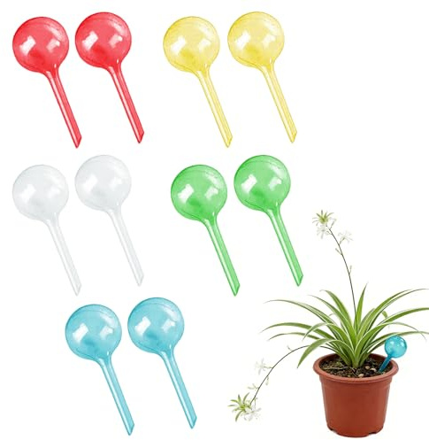 annaffiatoio Automatico per Piante da Interno Esterno 10 Pezzi irrigazione a Rilascio Lento Multicolore 5 Tipi Facile utilizzo per vasi casa Giardino Balcone Serre