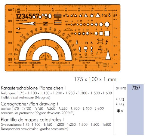 Planzeichen I Schablone