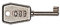 Canterbury 088 Window Key KWL8 | Window Handle Keys - Replacement Key For uPVC Window Handles