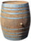 Fass mit 500 Liter, Holzfass, Weinfass aus Eichenholz (geöffnet als Regentonne + Deckel)