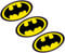 3 x Batman Logo 80 mmx46 mm Wappen Vinyl Aufkleber Wand Auto Laptop Superheld Comic Book