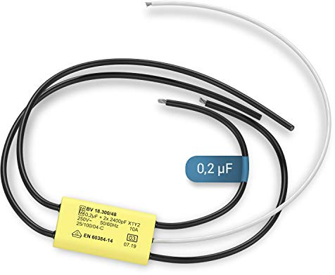 Entstörschutz 0,2 µF uF 250V 10A Störschutzfilter Kondensator Netzfilter Typ BV 18300/48 für Kleingeräte