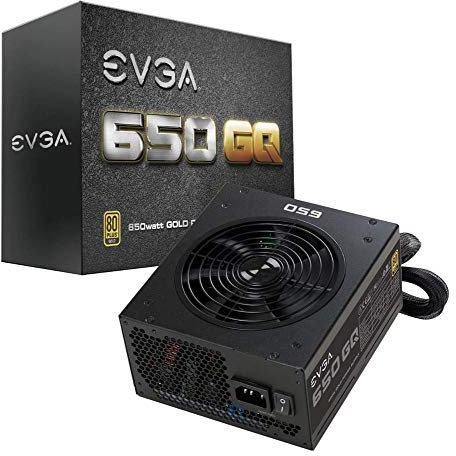 EVGA 650 GQ 650W ATX Negro - Fuente de alimentación (100-240 V, 50-60 Hz, Activo, 24-Pin ATX, Semimondular, ATX)