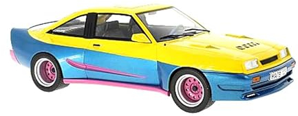 McG - Opel-Manta Mattig-1991 Miniatur-Sammlerauto, 18095YBR, Gelb/Blau/Rosa
