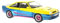 McG - Opel-Manta Mattig-1991 Miniatur-Sammlerauto, 18095YBR, Gelb/Blau/Rosa