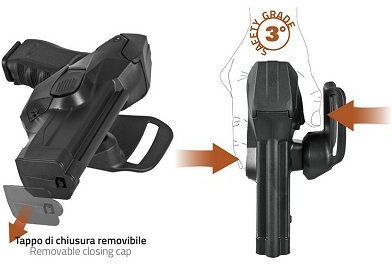 Professioneller Gurtholster Vega Holster DCH809 mit LIV. 3 für Glock 19/23