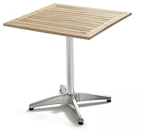 Oviala Quadratischer Gartentisch, Aluminium und Holz