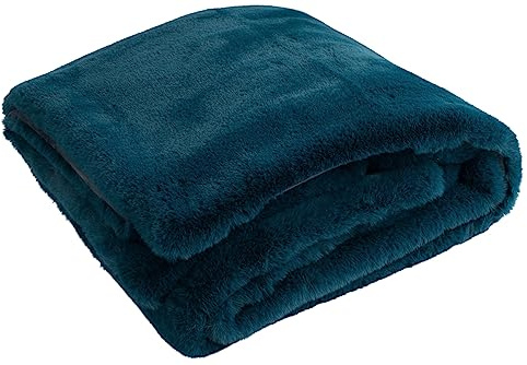 J-Line Plaid Cutie - Fleece-Decke - Polyester - 180x130 cm - Petrolblau