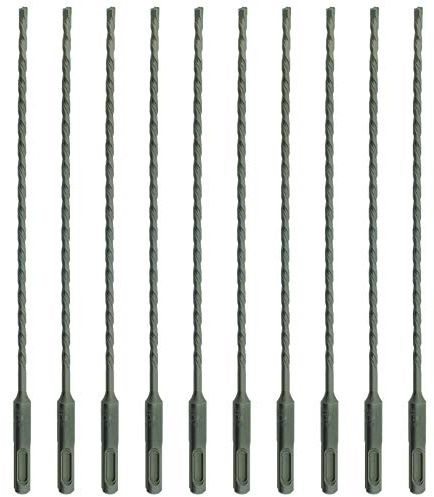 SabreCut 10pcs SDSC5_10 5mm x 260mm Brocas ladrillo SDS Plus PGM | Punta carburo PGM y núcleo CrV reforzado perforan piedra, hormigón y ladrillo con larga vida útil