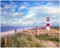 Wallario Poster - Leuchtturm am Strand von Sylt in Premiumqualität, Größe: 40 x 50 cm