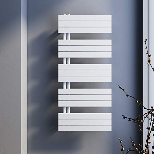 Sonni Radiateur de salle de bain à plat Blanc