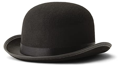 Dress Up America Derby Hat For Adults - Derby Bowler Hat For Role-Play - Black Bowler Hat Costume