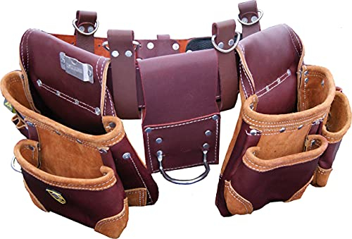 Zakco PRO-20 Echtleder Werkzeug Rig - Bau, Framer, Dachdecker & Trockenbau Werkzeuggürtel mit Leder Werkzeugtaschen