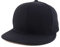 Armycrew Big XXL Oversized Plain Flat Bill Snapback Baseball Cap - Schwarz - XX-Large