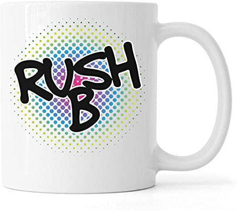 Generic Rush B FPS Gaming Strategy Joke Keramik Tee Kaffeebecher Weiß