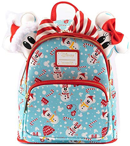 Loungefly, Mochila Disney Minnie Y Mickey Moukos de Neve + Diadema, Unisex, mehrfarbig, Einheitsgröße, mehrfarbig, Einheitsgröße