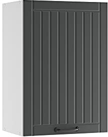 Vicco Hängeschrank Fame-Line, hängender Küchenschrank, Anthrazit/Weiß, 50 cm