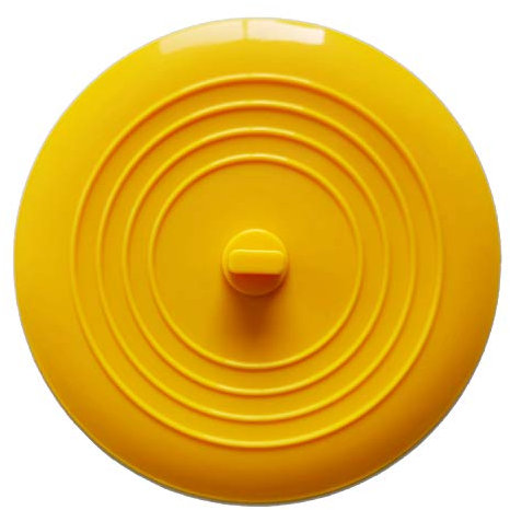 Bouchons pour Baignoire Silicone Bouchon d'évier Bouchon evier de Cuisine 15,3 CM de diamètre pour Les Cuisines, Salles de Bains et Blanchisseries Bouchon de Vidange Universels Bouchon(1 pcs, Yellow)