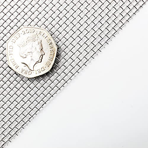 FILTER MESH STAINLESS STEEL WOVEN WIRE LAB GRADING MESH 300 x 1200mm (30 x 120cm) Strips (10 LPI x 0.56mm Wire = 1.98mm Hole)