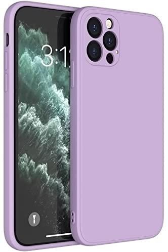 Mixroom - Coque Case pour iPhone 13 Pro Max Protection Couvre Appareil photo en Silicone TPU Mat avec Bords Plats Couleur Lilas