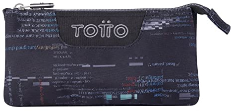 TOTTO Schulmäppchen DREI Fächer Buchstaben Internet - Tafel