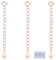 Beebeecraft 3Pcs Rose Gold Necklace Extenders 925 Sterling Silver Bracelet Anklets Extender Chain with Spring Ring Clasps and Polishing Cloth for Jewelry Making