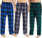 JupiterSecret Bas de Pyjama Homme en Flanelle, Pantalon Long à Carreaux Avec Poches et Boutons, Décontracté Pour La Maison, Paquet de 3, M