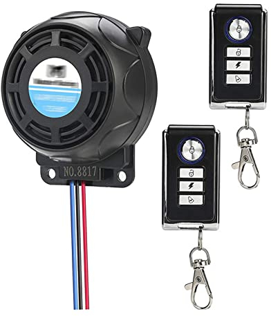Maizoon Motocicleta Sistema de Alarma de Seguridad 2 Metal Control Remoto de Repuesto 12V Vehículo Universal 150m/492' Alcance Efectivo Remoto Modelo Simple Fácil de Instalar