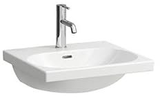 LAUFEN Lua Aufsatz-Waschtisch, 1 Hahnloch, mit Überlauf, 500x460mm, H8160814001041, Farbe: Weiß mit LCC