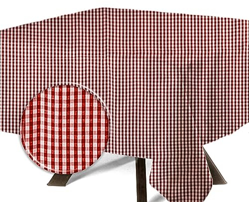 MyVorrei Quadratische Tischdecke, 120 x 120 cm, kariert, gefärbt, ca. 100 % Baumwolle, in 22 Farben, auch für Gasthäuser und Restaurants geeignet
