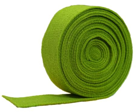 Wisafory Filzband 3cm X 5M Filz Dekoband Bastelfilz Band Geschenkband Schleifenband Wollfilzband Filzstoff Zierband Stoffband Vlies Filzrolle für DIY Basteln Hochzeit Dekoration Weiß