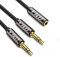 J&D 1/8 zoll TRS Stereo Y Splitter Kabel, Vergoldete 3,5mm Buchse zu Dual Male Adapter für Audio Switching, 1 m