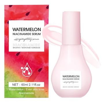 Watermelon Niacinamide Dew Drops Serum - Wassermelonen-Highlighting-Serum mit Hyaluronsäure, leichtes Wassermelonen-Tonikum, Poren-Minimizer & Priming Liquid Highlighter (1pcs)