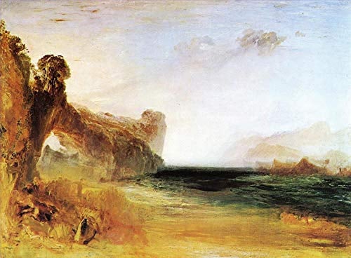 8 Oil Paintings Rocky Bay with Figures Romantic Turner landscape Art Decor on Canvas - Famous Works 01, £70-£1500 Hand Painted by Art Academies' Teachers
