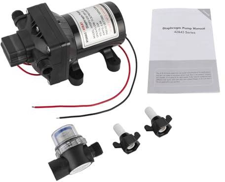 Wasserpumpe RV/Boot, selbstansaugende Boosterpumpe, Wasser-Membran Druckpumpe für Wohnwagen, landwirtschaftliche Bewässerung, Yachten, Geschirrspüler, 24 V, 4,0 A