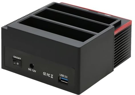 1 docking station HDD All-In-1 Dual Bay Multifunzionale 2,5/3,5 IDE e , in plastica nera USB 3.0