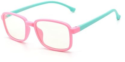 AetrvoHope Blue Light Blocking Computer Glasses, Reading Glasses for Boys and Girls Fashion Square Eyewear Computer Game Eyeglasses Non-Prescription Anti Eyestrain UV Filter Lightweight