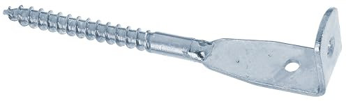 Alberts 843823 Soporte para valla de zarzo, forma de tornillo de cuchilla, galvanizado, capa gruesa pasivada, longitud total 160 mm, Juego de 20