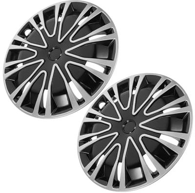Radkappe 2 Pcs 12 Zoll Radkappe Dekoration Kappen Für Auto Automotive Rad Abdeckungen Felge Radkappen Silber Schwarz Auto Radkappen