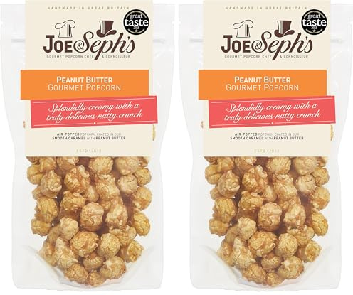 Joe & Seph's Caramel & Peanut Butter Popcorn 80g (Pack of 2)